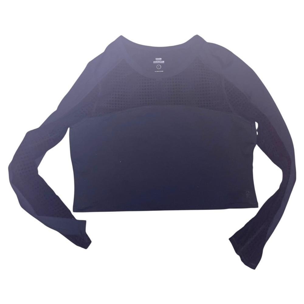 Good American Long Sleeve Fish Net Top